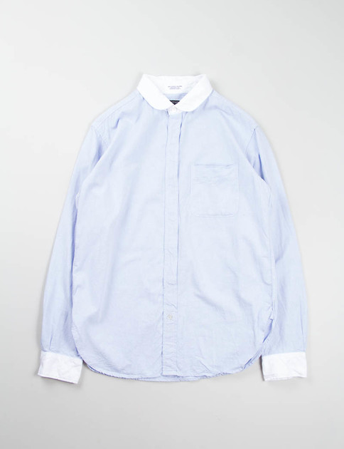 Light Blue Oxford Combo Rounded Collar Shirt