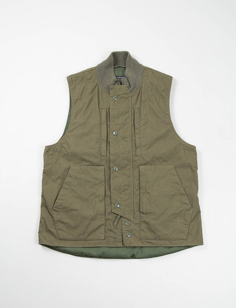 Olive Poplin Field Vest